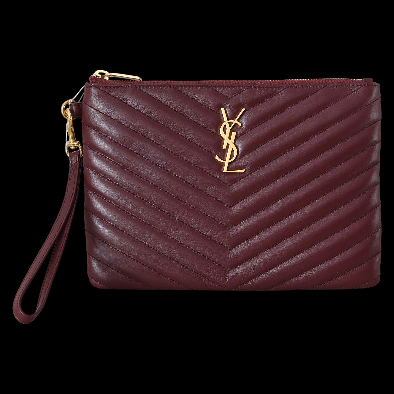 Yves Saint Laurent(USED)생로랑 379039 모노그램 쉐브론 파우치